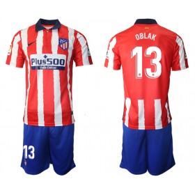 Camisolas de futebol Atlético Madrid Jan Oblak 13 Criança Equipamento Principal 2020/21 Manga Curta